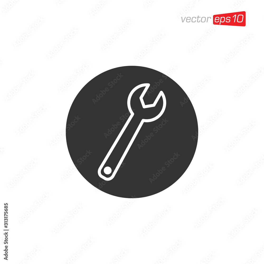 Tool Wrench Icon Design Illustration Tool Wrench Icon Design Illustration