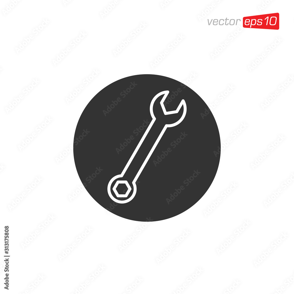 Tool Wrench Icon Design Illustration Tool Wrench Icon Design Illustration