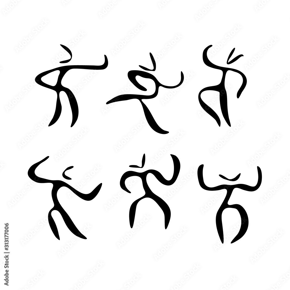 Set stick men, dynamic position icon. Figures, standing posture symbol, sign. Pictogram isolated on white background. Persons different posing for presentation. Vector illustration. Set stick men, dynamic position icon. Figures, standing posture symbol, sign. Pictogram isolated on white background. Persons different posing for presentation. Vector illustration.
