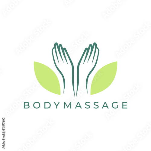 Body massage logo vector illustration