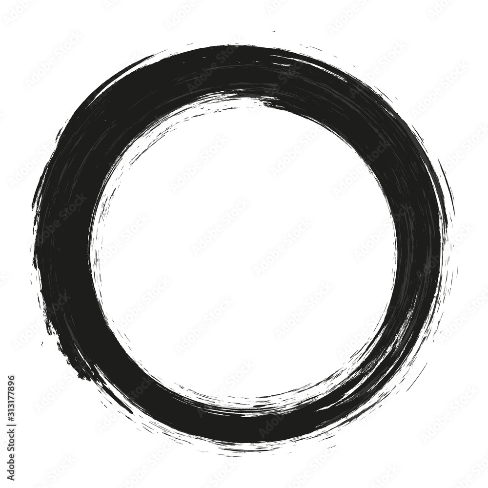vector brush strokes circles of paint on white background. Ink hand drawn paint brush circle. Logo, label design element vector illustration. Black abstract grunge circle. Frame vector brush strokes circles of paint on white background. Ink hand drawn paint brush circle. Logo, label design element vector illustration. Black abstract grunge circle. Frame