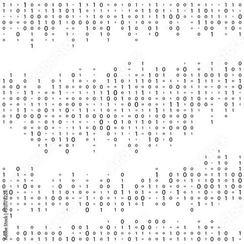 Abstract Matrix Background. Binary Computer Code. Coding. Hacker concept. Vector Background Illustration