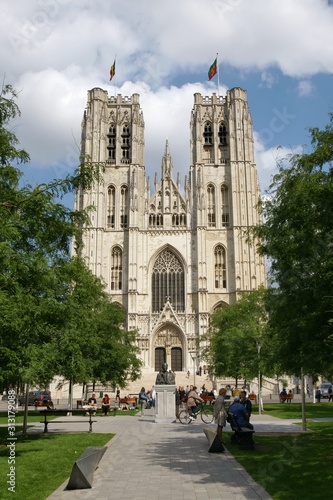 Kathedrale St. Michael und St. Gudula, Brussels Belgium photo