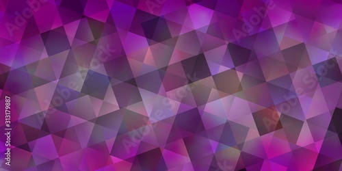 Light Pink vector layout with rectangles, triangles.