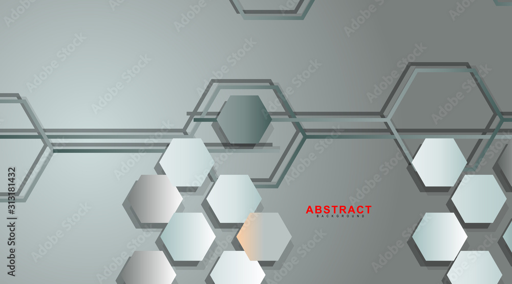 Abstract vector background of a hexagonal geometric wall. Surface polygon pattern with hexagon shadows, honeycomb. design technology Abstract vector background of a hexagonal geometric wall. Surface polygon pattern with hexagon shadows, honeycomb. design technology