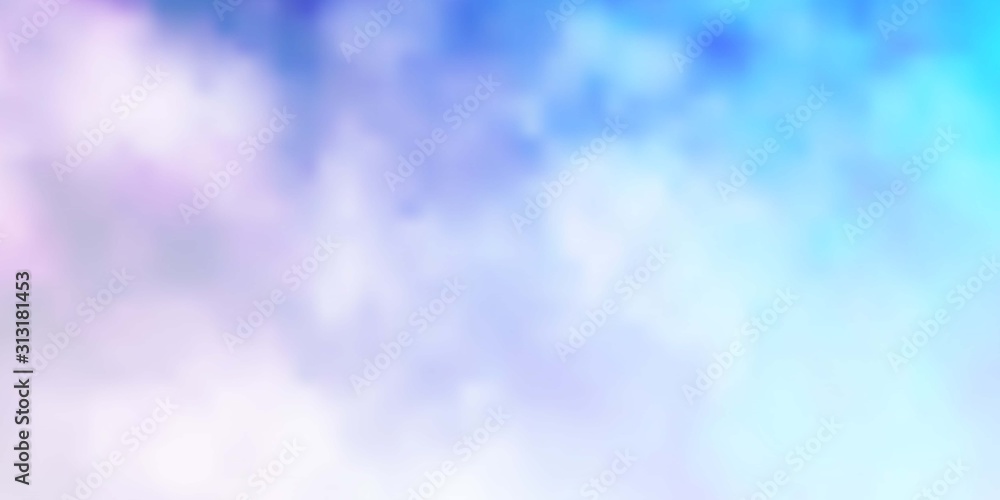 Light Pink, Blue vector pattern with clouds. Abstract colorful clouds on gradient illustration. Pattern for your commercials. Light Pink, Blue vector pattern with clouds. Abstract colorful clouds on gradient illustration. Pattern for your commercials.