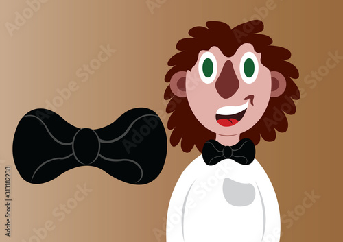 Perfectly dressed with bow-tie ready for dinner