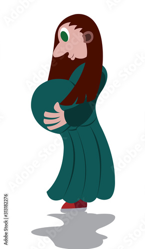 An expectant mother ready to deliver a newborn baby