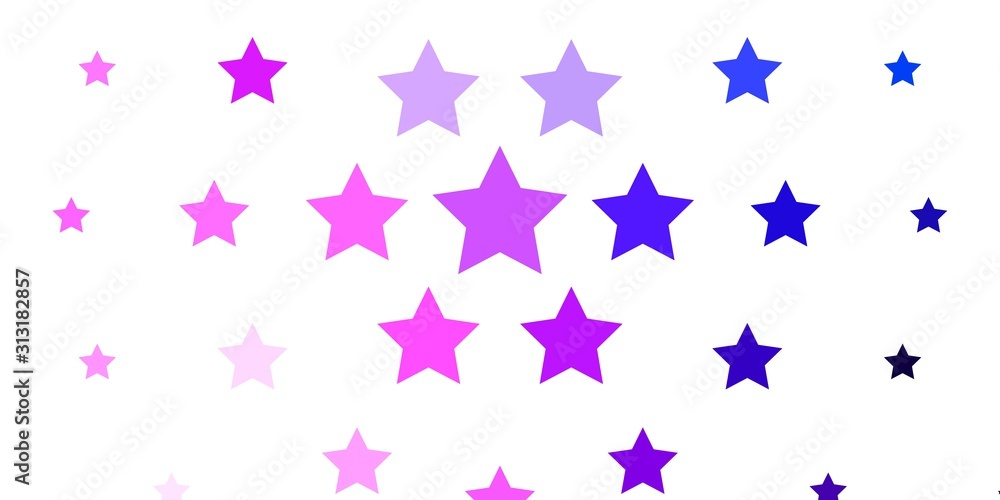 Light Pink, Blue vector background with small and big stars. Decorative illustration with stars on abstract template. Design for your business promotion. Light Pink, Blue vector background with small and big stars. Decorative illustration with stars on abstract template. Design for your business promotion.