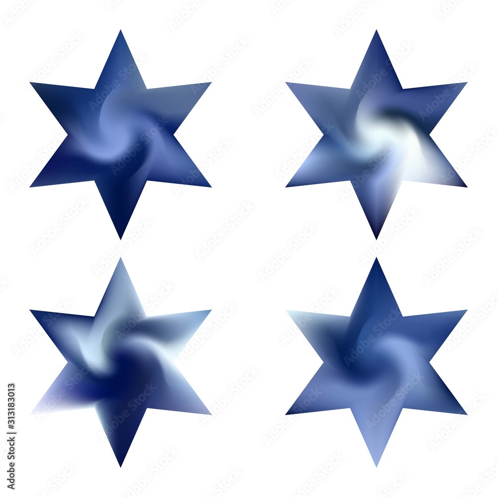 Set of hexagram chromatic backgrounds. Set of hexagram chromatic backgrounds.