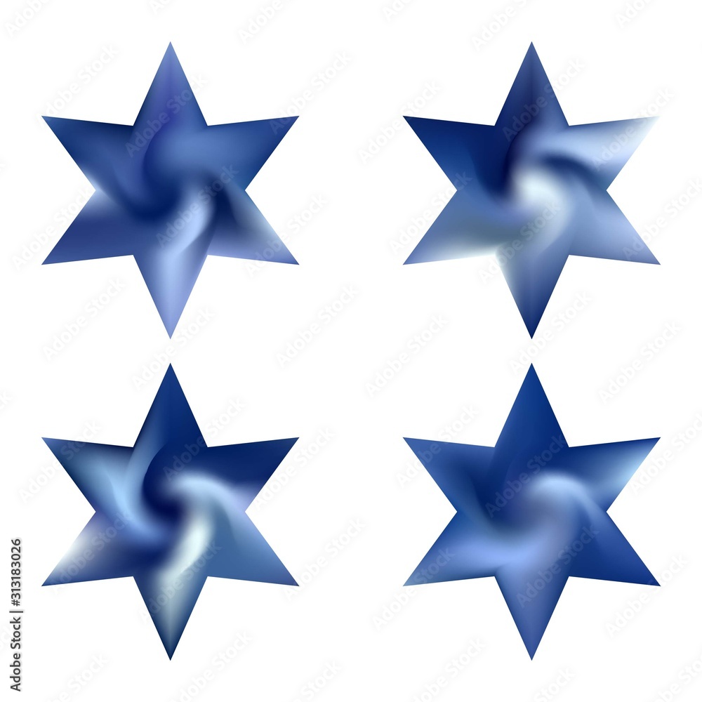 Obraz premium Kit of hexagram abstract backgrounds.