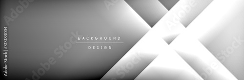 Abstract background - squares and lines composition created with lights and shadows. Technology or business digital template