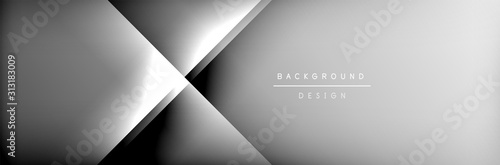 Abstract background - squares and lines composition created with lights and shadows. Technology or business digital template