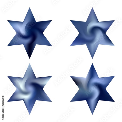 Set of hexagram modern backgrounds.