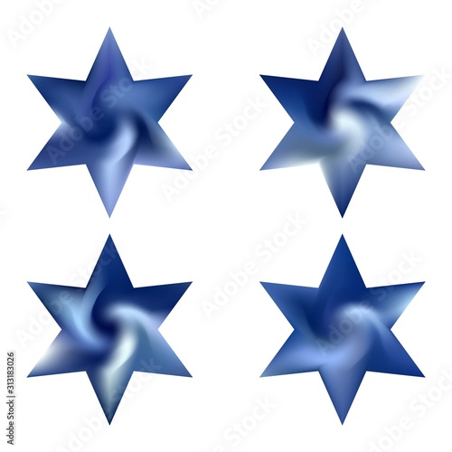 Kit of hexagram abstract backgrounds.