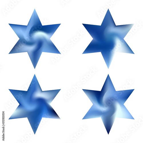 Kit of hexagram gradient backgrounds.