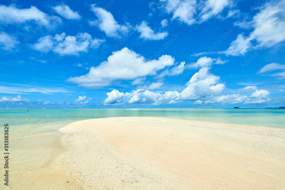 Sand, water and sky