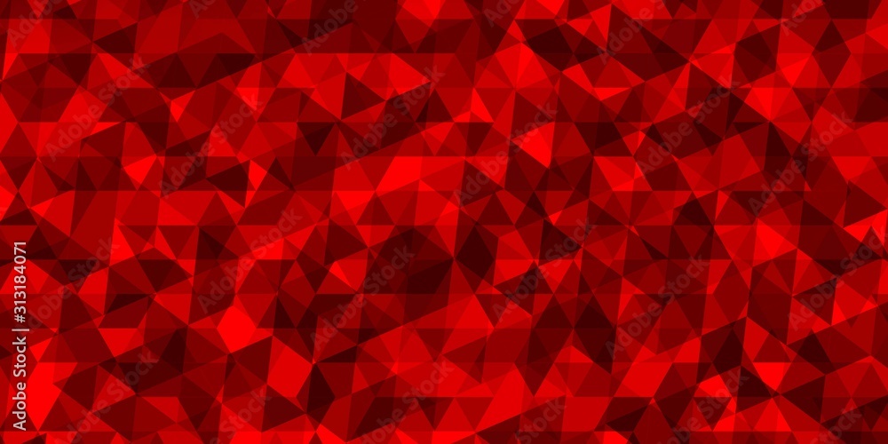 Light Red vector texture with triangular style. Light Red vector texture with triangular style.
