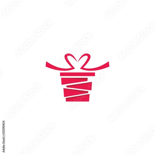 Gift Box, gift shop logo icon Vector