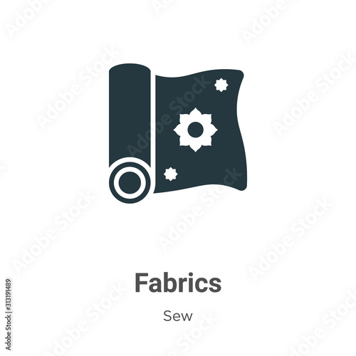 Fabrics glyph icon vector on white background. Flat vector fabrics icon symbol sign from modern sew collection for mobile concept and web apps design.
