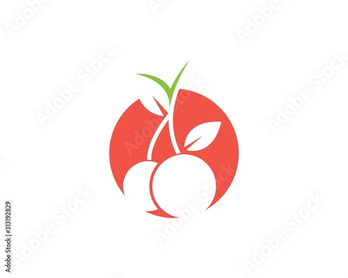 cherry fruit icon vector illustration
