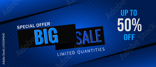 Big sale banner design, special offer