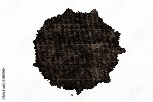 Hand Drawn Black ink splashes splatters on rice paper