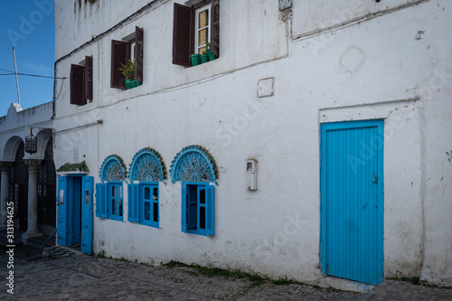 Beautiful white facade in Tangier's Medina, Morocco © Alvaro Lovazzano