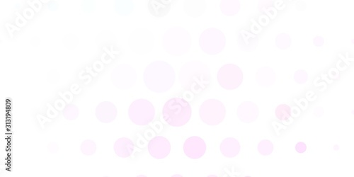 Light Pink, Yellow vector background with bubbles. Colorful illustration with gradient dots in nature style. Pattern for wallpapers, curtains.