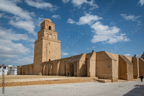 External view of Kairouan great mosque, Tunisia photo