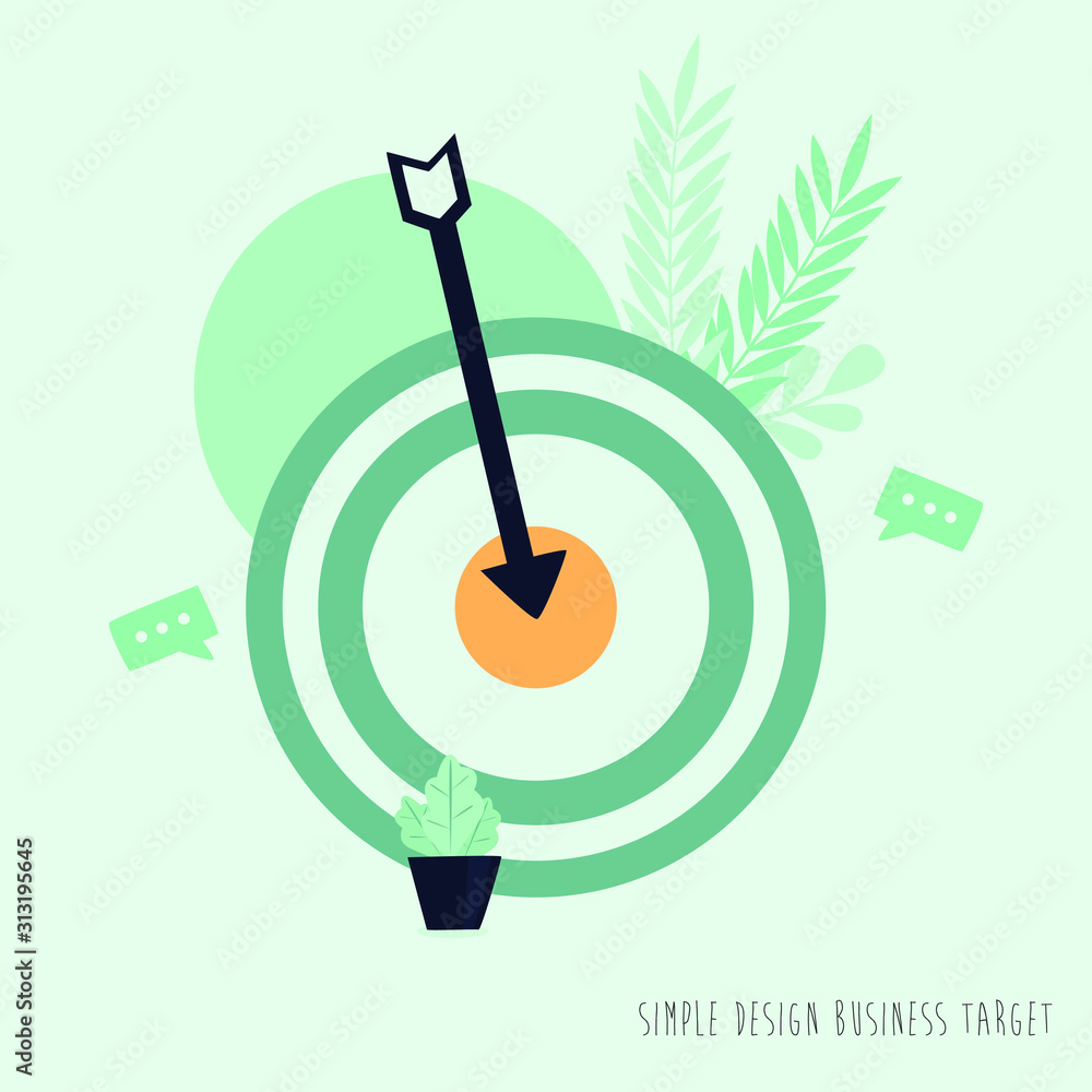 business target illustration design. flat design illustration business target illustration design. flat design illustration
