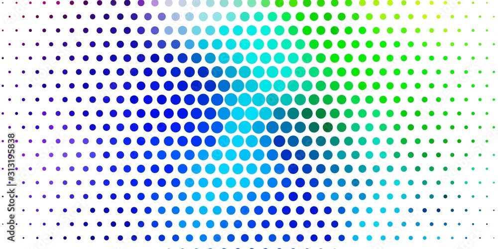 Light Multicolor vector pattern with spheres. Illustration with set of shining colorful abstract spheres. Pattern for wallpapers, curtains.