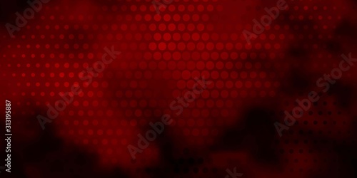 Dark Orange vector background with spots. Colorful illustration with gradient dots in nature style. New template for a brand book.