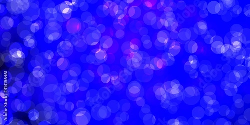 Dark BLUE vector texture with disks.