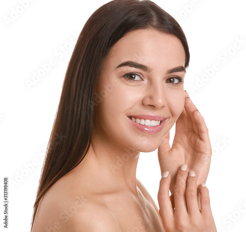 Beautiful young woman with ...