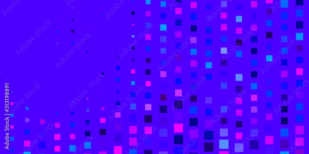 Dark Pink, Blue vector pattern in square style. Illustration with a set of gradient rectangles. Template for cellphones.