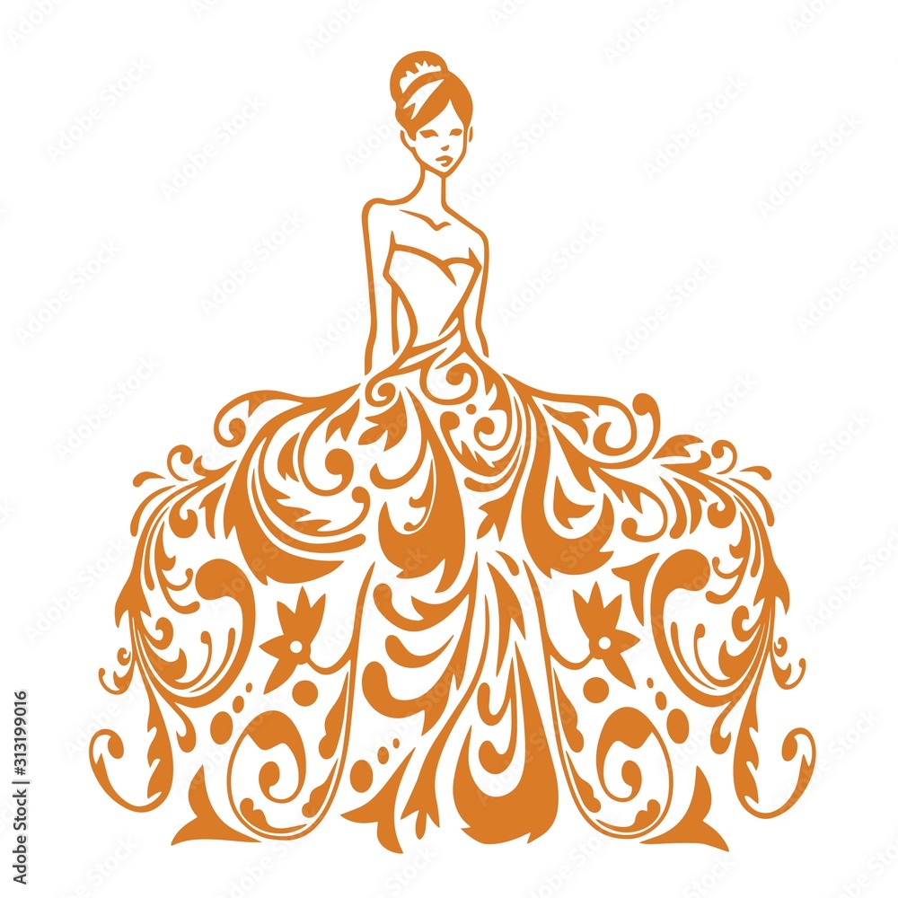 beauty-bridal-wear-boutique-logo-wedding-gown-dress-fashion-logo