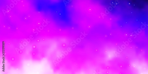 Wallpaper Mural Light Purple, Pink vector template with neon stars. Blur decorative design in simple style with stars. Pattern for websites, landing pages. Torontodigital.ca