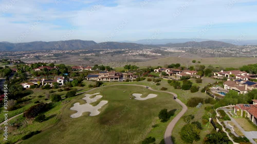 Big luxury executive house with pool next to golf course in private in private community, San Diego, California. Big luxury executive house with pool next to golf course in private in private community, San Diego, California.
