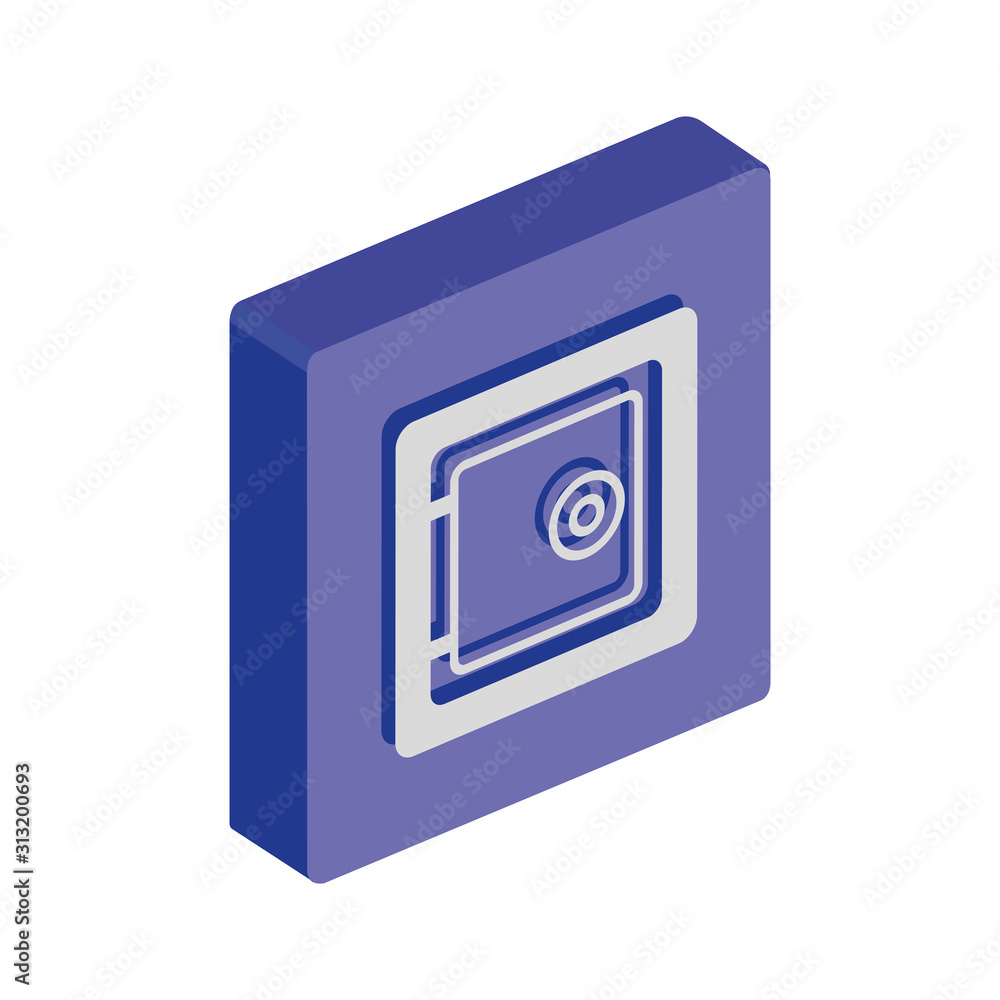button with strongbox private safety isolated icon button with strongbox private safety isolated icon