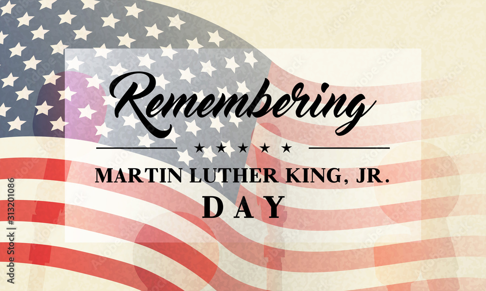Remembering Martin Luther King, Jr. Day greeting card vector