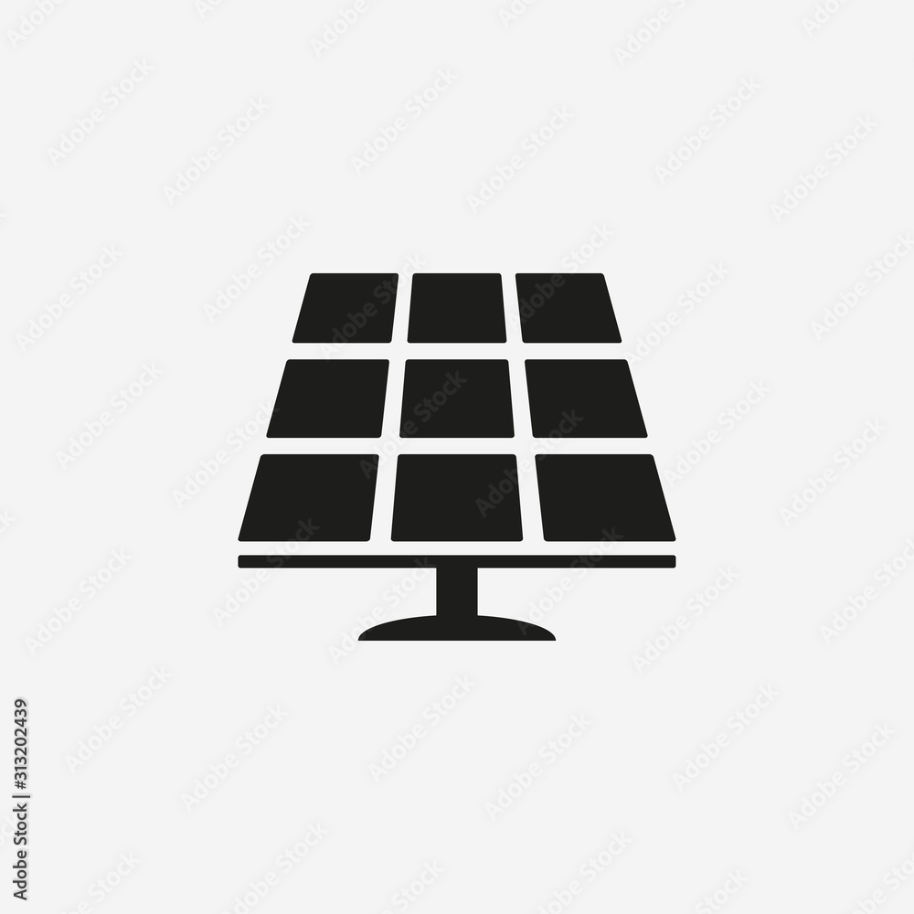 Solar panel icon. Vector illustration, flat design Solar panel icon. Vector illustration, flat design