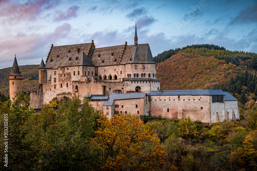 Vianden Castle, Luxembourg's best preserved monument, one of the largest castles West of the Rhine Romanesque style