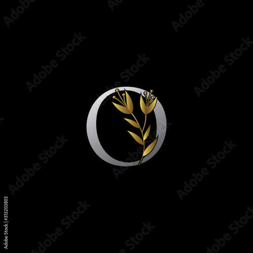Golden O Luxury Logo Icon, Classy Letter Logo Design.