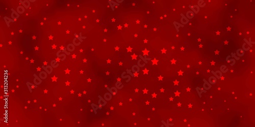 Dark Orange vector texture with beautiful stars. Modern geometric abstract illustration with stars. Pattern for websites, landing pages.