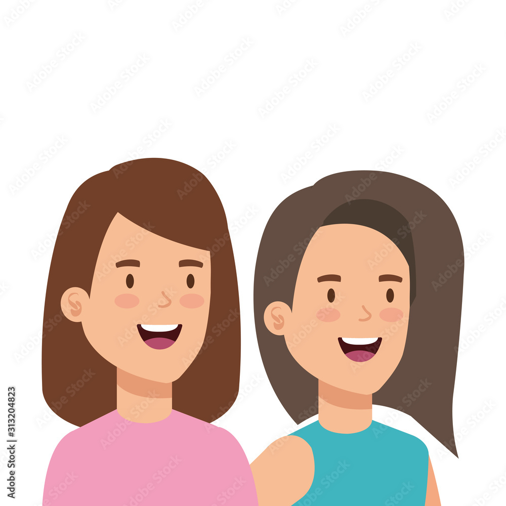 beautiful women avatar character icon beautiful women avatar character icon