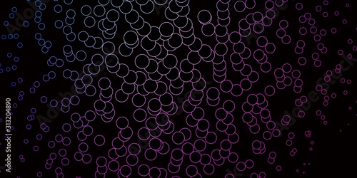Dark Pink, Blue vector layout with circle shapes. Illustration with set of shining colorful abstract spheres. Design for your commercials.