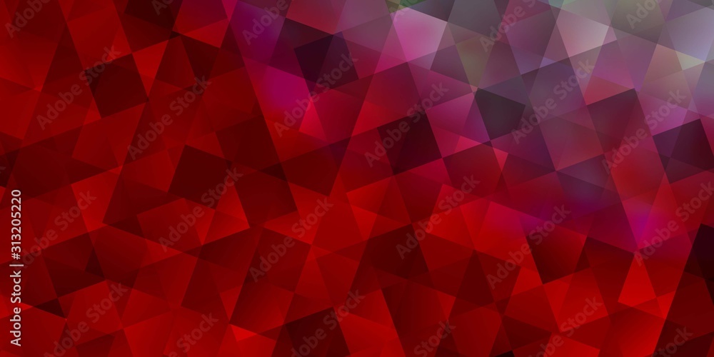Obraz premium Light Red vector background with triangles, rectangles.