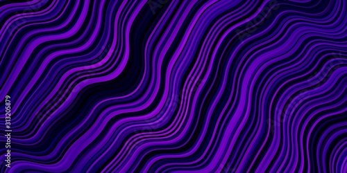 Light Purple vector texture with curves. Colorful geometric sample with gradient curves.  Pattern for booklets, leaflets.