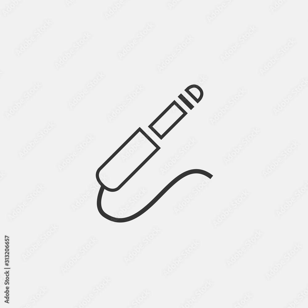aux cable icon vector illustration symbol aux cable icon vector illustration symbol